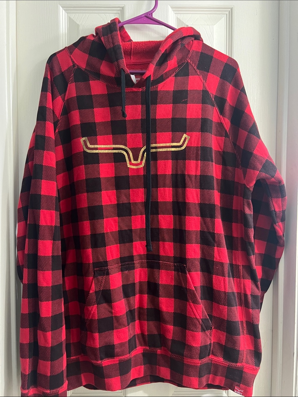 Kimes Ranch Red and Black Buffalo Plaid Hoodie